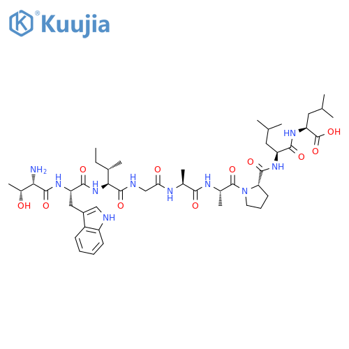 L-Leucine,L-threonyl-L-tryptophyl-L-isoleucylglycyl-L-alanyl-L-alanyl-L-prolyl-L-leucyl- structure
