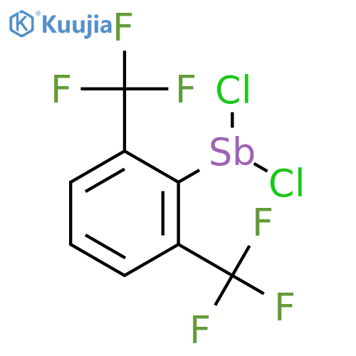 STIBINE, [2,6-BIS(TRIFLUOROMETHYL)PHENYL]DICHLORO- structure