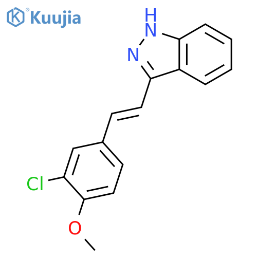 1H-Indazole, 3-[(1E)-2-(3-chloro-4-methoxyphenyl)ethenyl]- structure