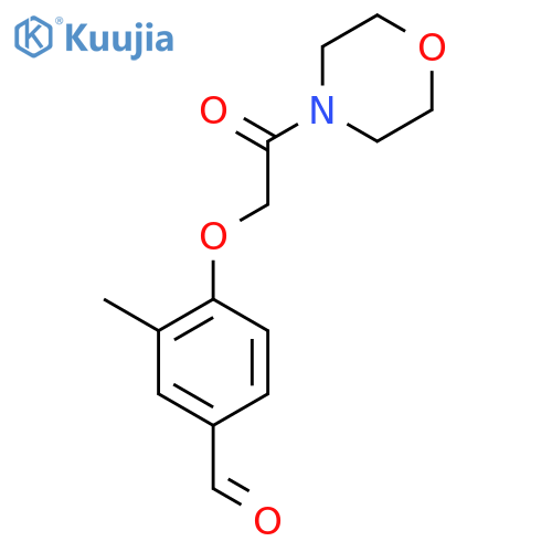 MORPHOLINE, 4-[(4-FORMYL-2-METHYLPHENOXY)ACETYL]- structure