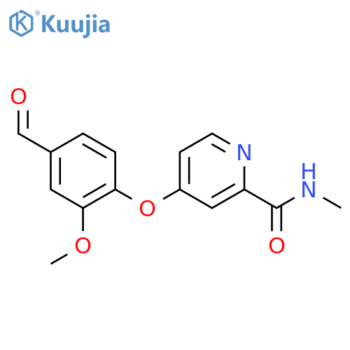 2-PYRIDINECARBOXAMIDE, 4-(4-FORMYL-2-METHOXYPHENOXY)-N-METHYL- structure