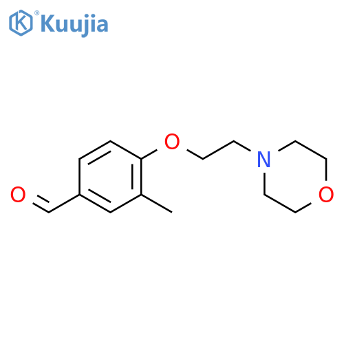 Benzaldehyde, 3-methyl-4-[2-(4-morpholinyl)ethoxy]- structure