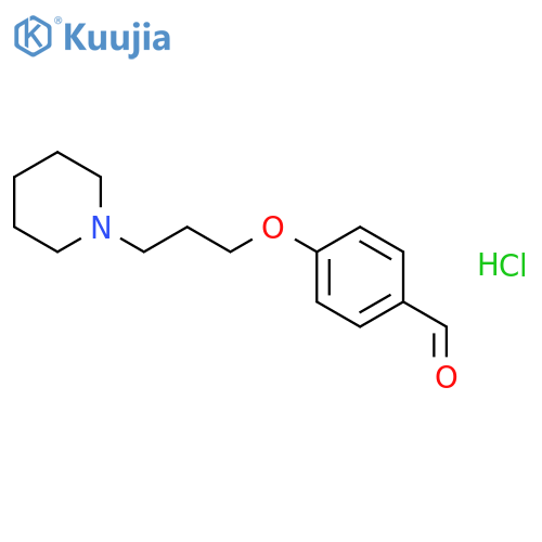 Benzaldehyde, 4-[3-(1-piperidinyl)propoxy]-, hydrochloride structure