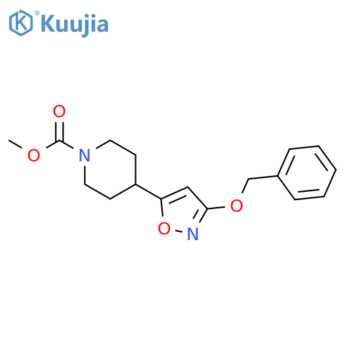 Methyl 4-(3-(benzyloxy)isoxazol-5-yl)piperidine-1-carboxylate structure