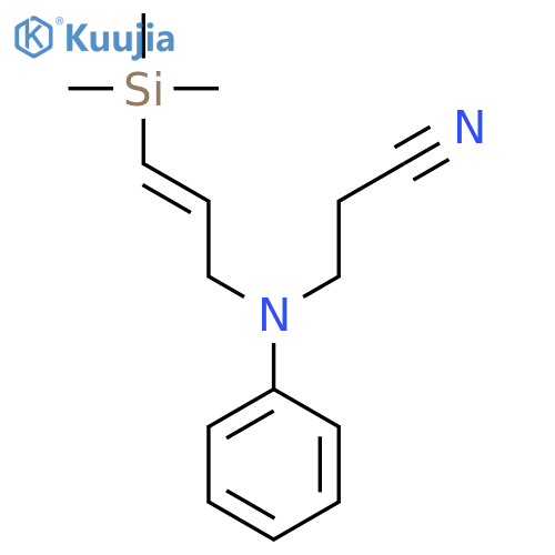 Propanenitrile, 3-[phenyl[3-(trimethylsilyl)-2-propenyl]amino]- structure