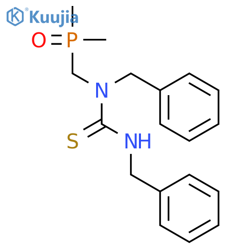 Thiourea, N-[(dimethylphosphinyl)methyl]-N,N'-bis(phenylmethyl)- structure