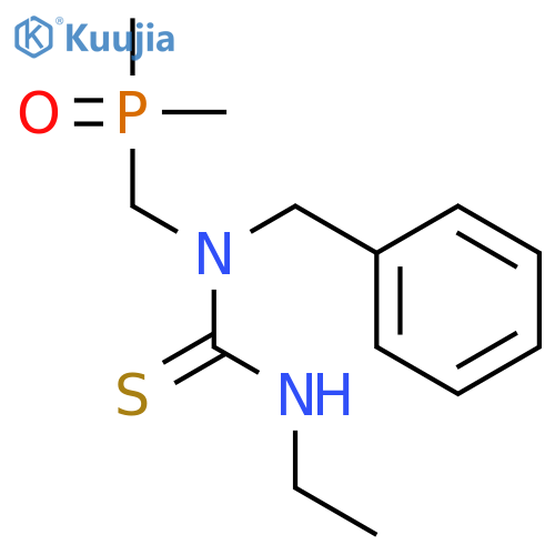 Thiourea, N-[(dimethylphosphinyl)methyl]-N'-ethyl-N-(phenylmethyl)- structure