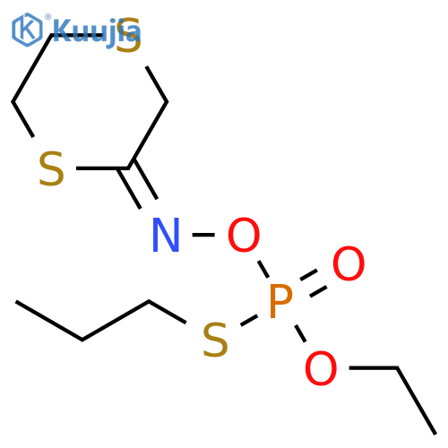 1,4-Dithian-2-one, O-[ethoxy(propylthio)phosphinyl]oxime structure