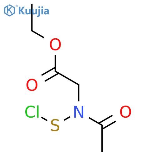 Glycine, N-acetyl-N-(chlorothio)-, ethyl ester structure