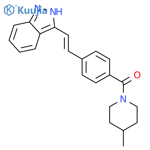 Piperidine, 1-[4-[(1E)-2-(1H-indazol-3-yl)ethenyl]benzoyl]-4-methyl- structure