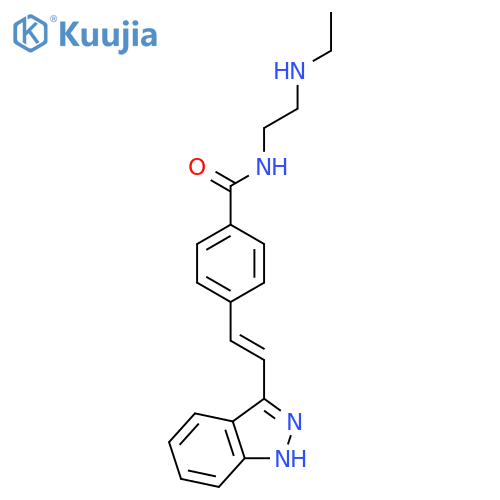 Benzamide, N-[2-(ethylamino)ethyl]-4-[(1E)-2-(1H-indazol-3-yl)ethenyl]- structure