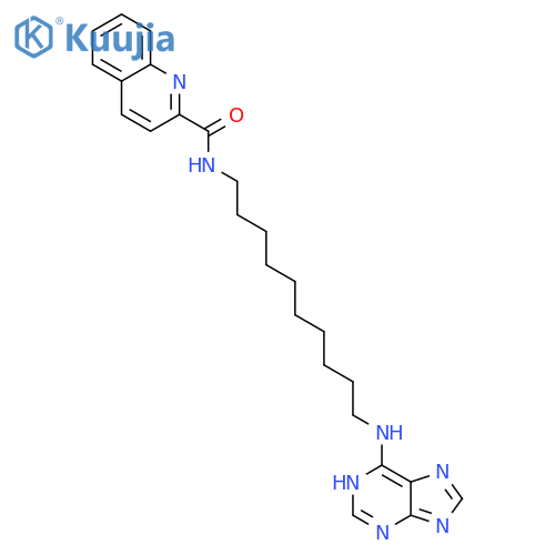 2-Quinolinecarboxamide, N-[10-(1H-purin-6-ylamino)decyl]- structure