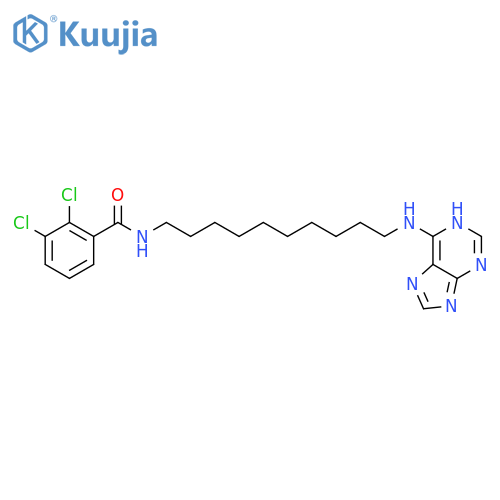 Benzamide, 2,3-dichloro-N-[10-(1H-purin-6-ylamino)decyl]- structure