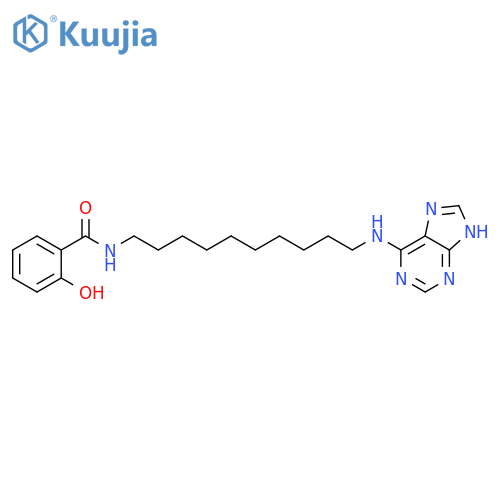 Benzamide, 2-hydroxy-N-[10-(1H-purin-6-ylamino)decyl]- structure