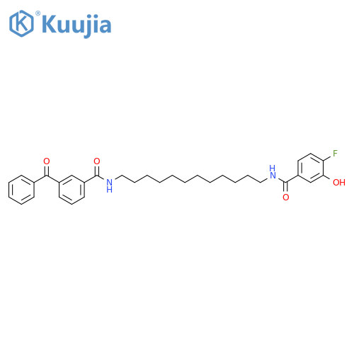 Benzamide,N-[12-[(3-benzoylbenzoyl)amino]dodecyl]-4-fluoro-3-hydroxy- structure