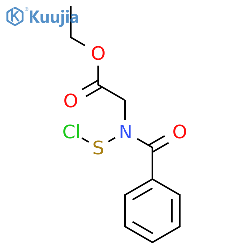 GLYCINE, N-BENZOYL-N-(CHLOROTHIO)-, ETHYL ESTER structure