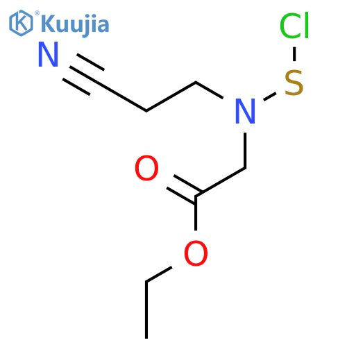 GLYCINE, N-(CHLOROTHIO)-N-(2-CYANOETHYL)-, ETHYL ESTER structure