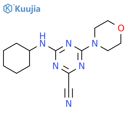 1,3,5-Triazine-2-carbonitrile, 4-(cyclohexylamino)-6-(4-morpholinyl)- structure