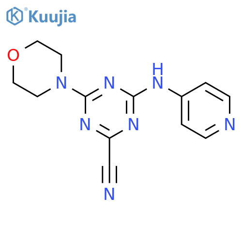 1,3,5-Triazine-2-carbonitrile, 4-(4-morpholinyl)-6-(4-pyridinylamino)- structure