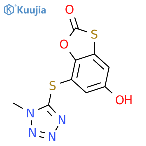 1,3-BENZOXATHIOL-2-ONE, 5-HYDROXY-7-[(1-METHYL-1H-TETRAZOL-5-YL)THIO]- structure