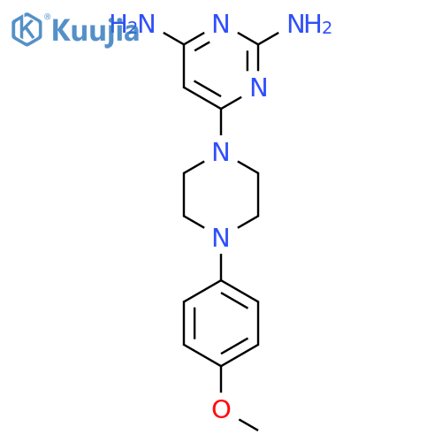 2,4-PYRIMIDINEDIAMINE, 6-[4-(4-METHOXYPHENYL)-1-PIPERAZINYL]- structure