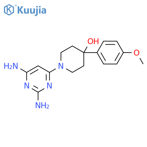 4-PIPERIDINOL, 1-(2,6-DIAMINO-4-PYRIMIDINYL)-4-(4-METHOXYPHENYL)- structure