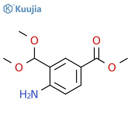 Benzoic acid, 4-amino-3-(dimethoxymethyl)-, methyl ester structure