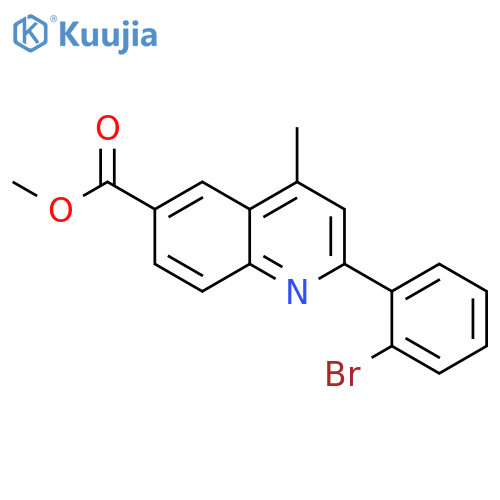 6-Quinolinecarboxylic acid, 2-(2-bromophenyl)-4-methyl-, methyl ester structure