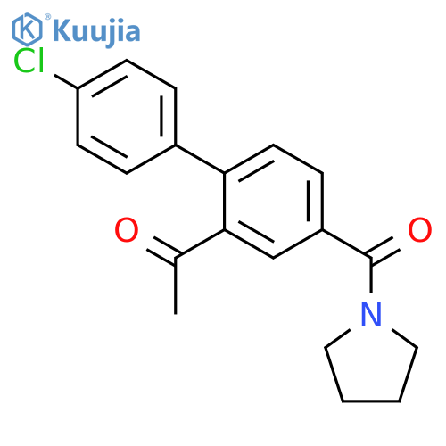 PYRROLIDINE, 1-[(2-ACETYL-4'-CHLORO[1,1'-BIPHENYL]-4-YL)CARBONYL]- structure