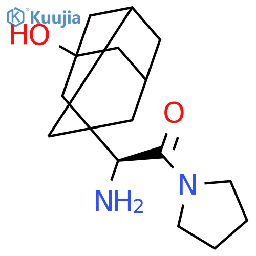 Pyrrolidine, 1-[(2S)-amino(3-hydroxytricyclo[3.3.1.13,7]dec-1-yl)acetyl]- structure