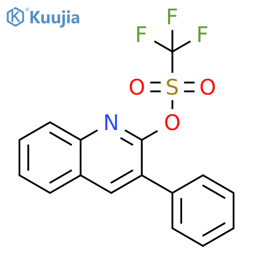 Methanesulfonic acid, trifluoro-, 3-phenyl-2-quinolinyl ester structure