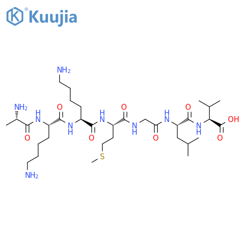 L-Valine, L-alanyl-L-lysyl-L-lysyl-L-methionylglycyl-L-leucyl- structure