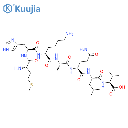 L-VALINE, L-METHIONYL-L-HISTIDYL-L-LYSYL-L-ALANYL-L-GLUTAMINYL-L-LEUCYL- structure