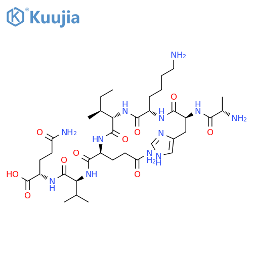 L-Glutamine, L-alanyl-L-histidyl-L-lysyl-L-isoleucyl-L-glutaminyl-L-valyl- structure