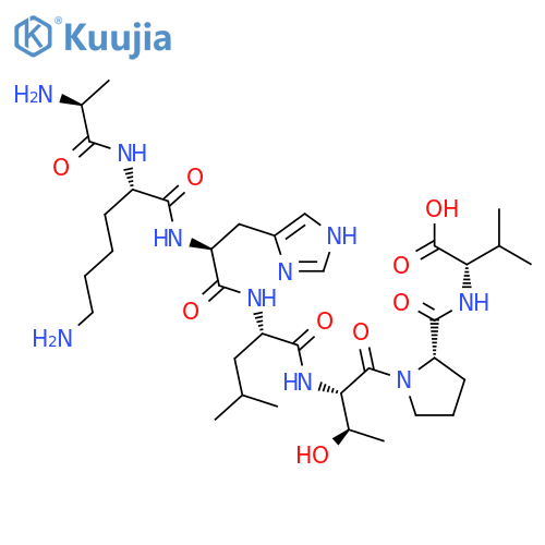L-VALINE, L-ALANYL-L-LYSYL-L-HISTIDYL-L-LEUCYL-L-THREONYL-L-PROLYL- structure