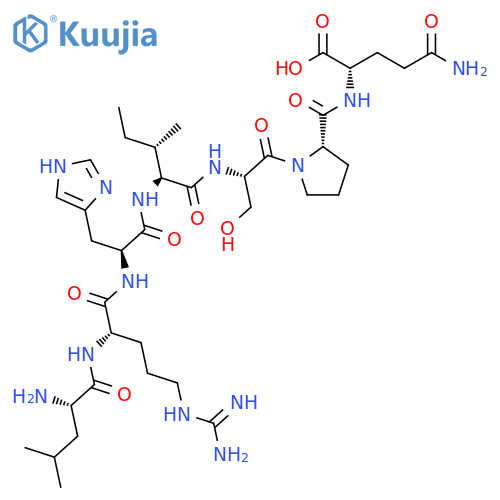 L-Glutamine, L-leucyl-L-arginyl-L-histidyl-L-isoleucyl-L-seryl-L-prolyl- structure