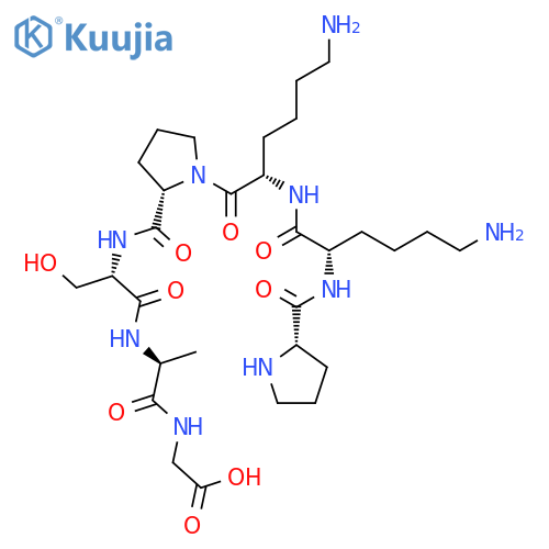 GLYCINE, L-PROLYL-L-LYSYL-L-LYSYL-L-PROLYL-L-SERYL-L-ALANYL- structure