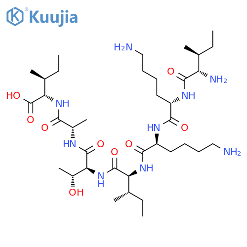 L-Isoleucine, L-isoleucyl-L-lysyl-L-lysyl-L-isoleucyl-L-threonyl-L-alanyl- structure