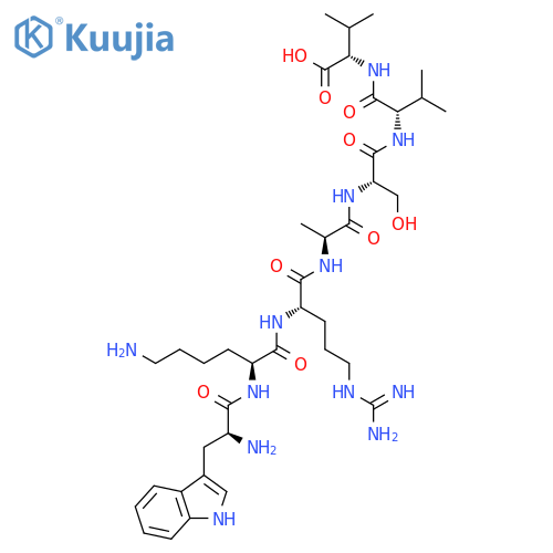 L-Valine, L-tryptophyl-L-lysyl-L-arginyl-L-alanyl-L-seryl-L-valyl- structure