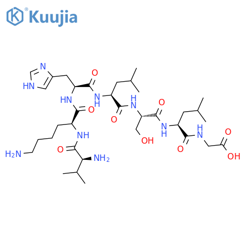 GLYCINE, L-VALYL-L-LYSYL-L-HISTIDYL-L-LEUCYL-L-SERYL-L-LEUCYL- structure