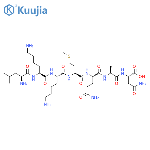 L-ASPARAGINE, L-LEUCYL-L-LYSYL-L-LYSYL-L-METHIONYL-L-GLUTAMINYL-L-ALANYL- structure