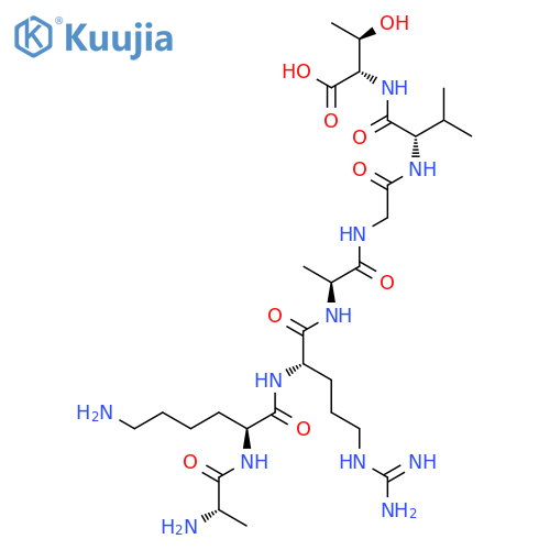 L-Threonine, L-alanyl-L-lysyl-L-arginyl-L-alanylglycyl-L-valyl- structure