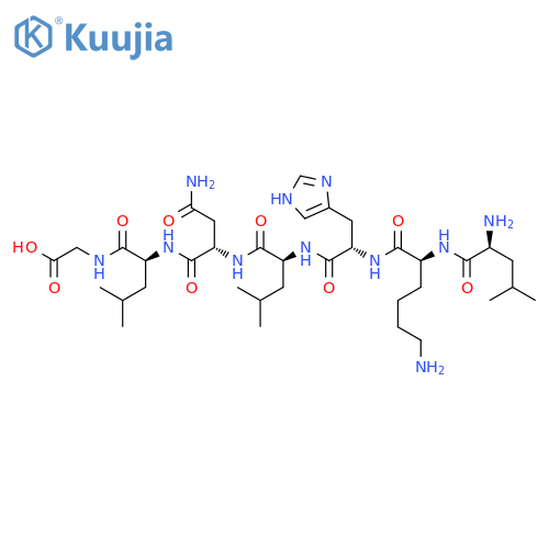 GLYCINE, L-LEUCYL-L-LYSYL-L-HISTIDYL-L-LEUCYL-L-ASPARAGINYL-L-LEUCYL- structure