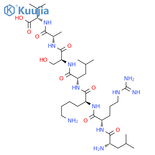 L-VALINE, L-LEUCYL-L-ARGINYL-L-LYSYL-L-LEUCYL-L-SERYL-L-ALANYL- structure