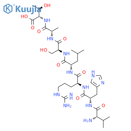 L-Threonine, L-valyl-L-histidyl-L-arginyl-L-leucyl-L-seryl-L-alanyl- structure