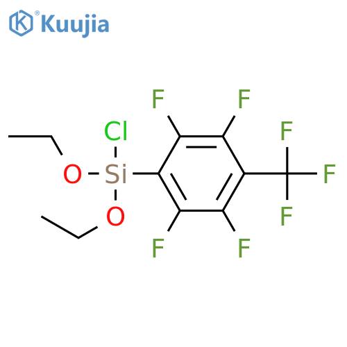 Silane, chlorodiethoxy[2,3,5,6-tetrafluoro-4-(trifluoromethyl)phenyl]- structure