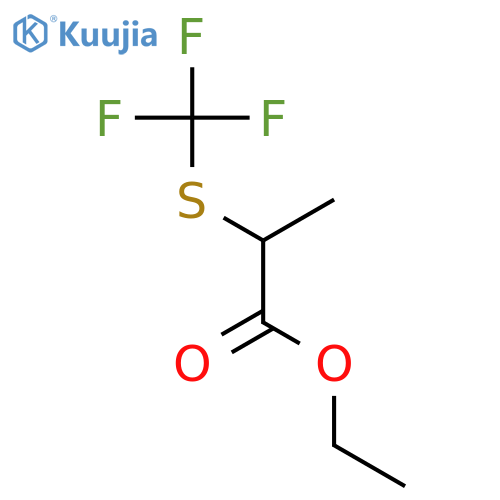 PROPANOIC ACID, 2-[(TRIFLUOROMETHYL)THIO]-, ETHYL ESTER structure