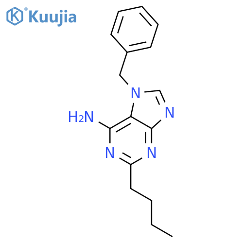 7H-Purin-6-amine, 2-butyl-7-(phenylmethyl)- structure