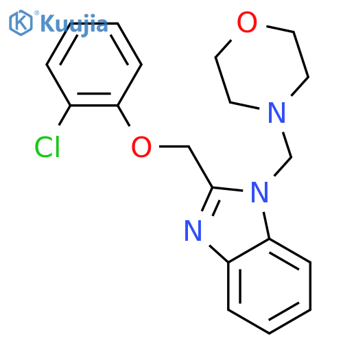 1H-Benzimidazole, 2-((2-chlorophenoxy)methyl)-1-(4-morpholinylmethyl)- structure