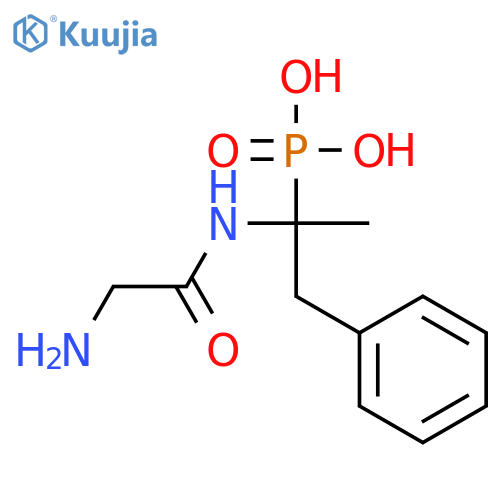 PHOSPHONIC ACID, [1-[(AMINOACETYL)AMINO]-1-METHYL-2-PHENYLETHYL]- structure